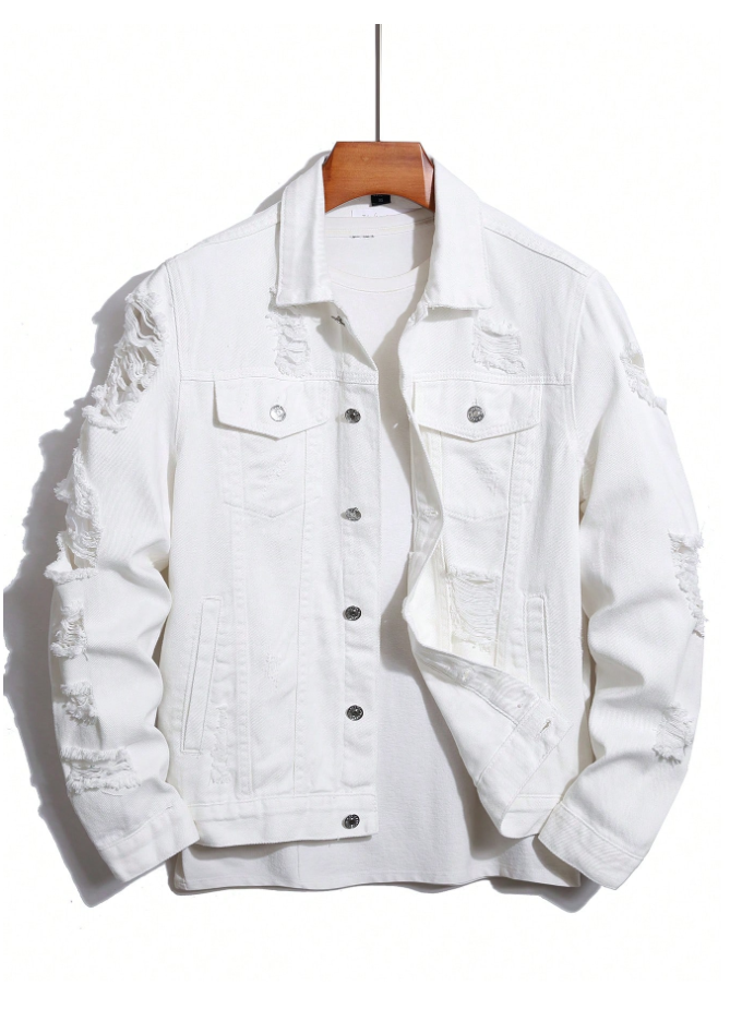Men's Plus-Size Denim Jacket SY037