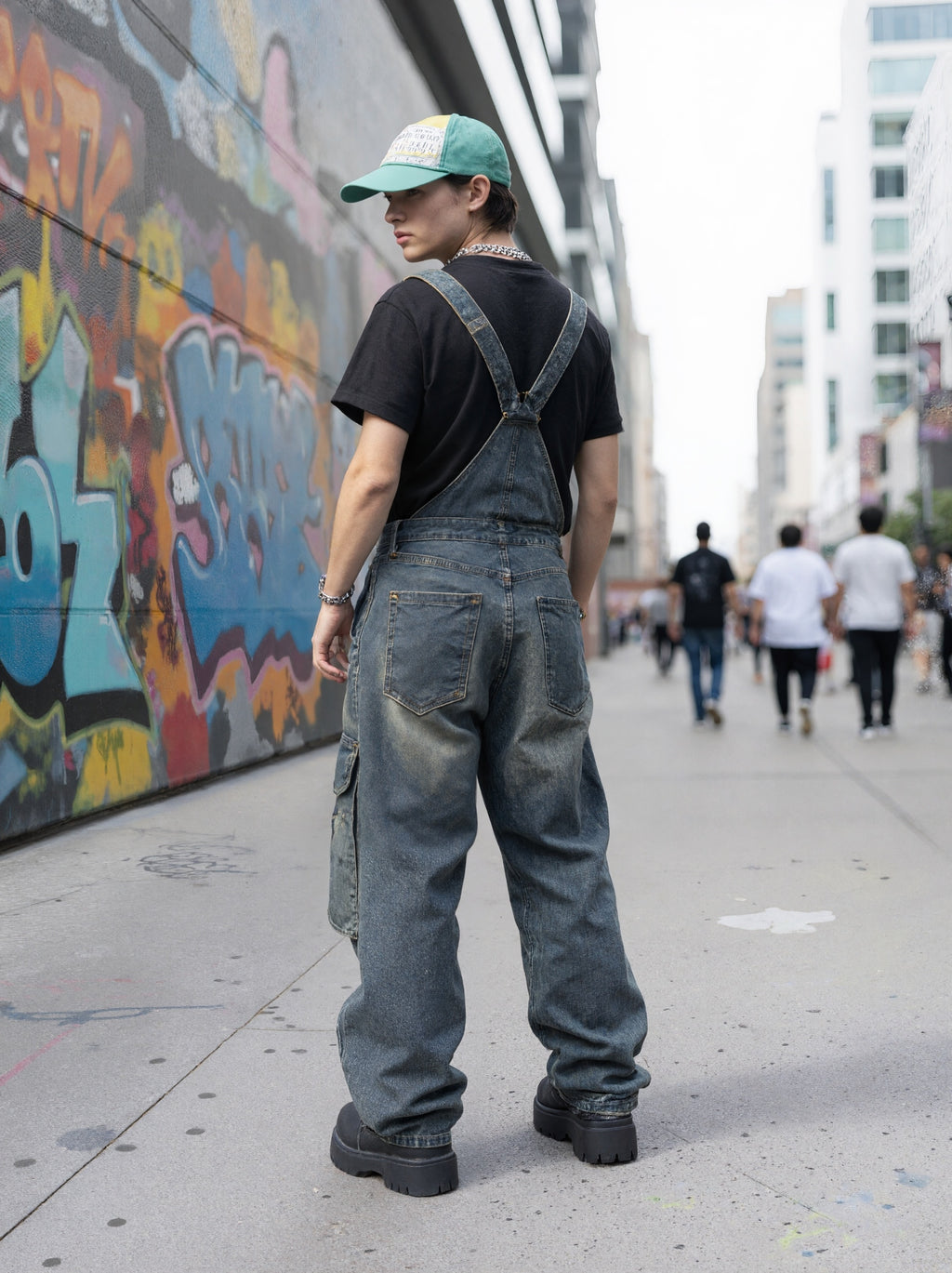 Men's denim overalls L168