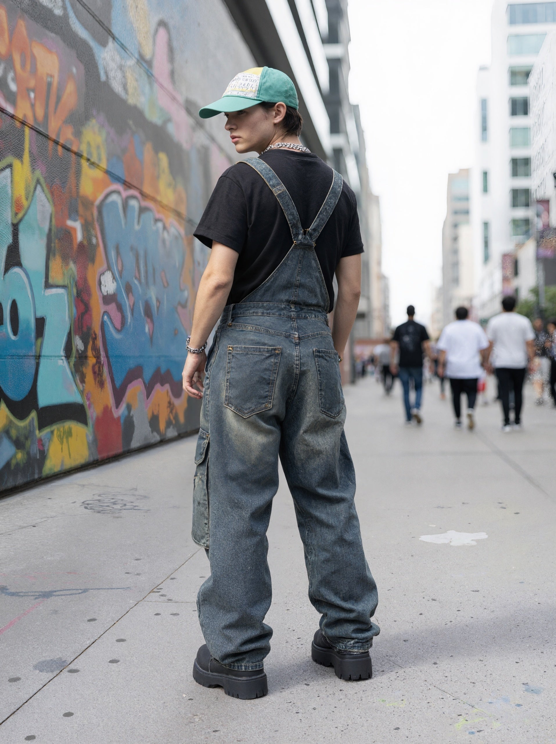 Men's denim overalls L168