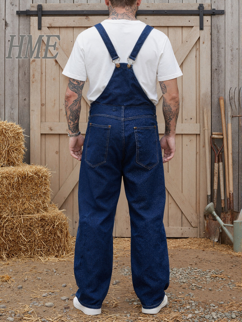 Men's denim overalls L166