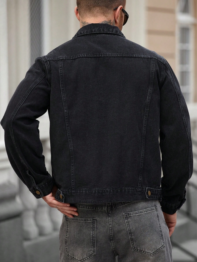 Men's Plus-Size Denim Jacket SY200
