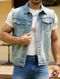 Men's sleeveless denim vest jacket MY245